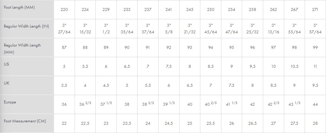 Hoka sale size guide